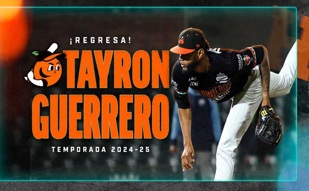 El velocista Tayron Guerrero está de regreso con Naranjeros